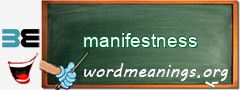 WordMeaning blackboard for manifestness